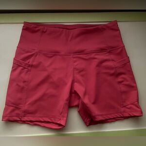 Hot pink biker shorts